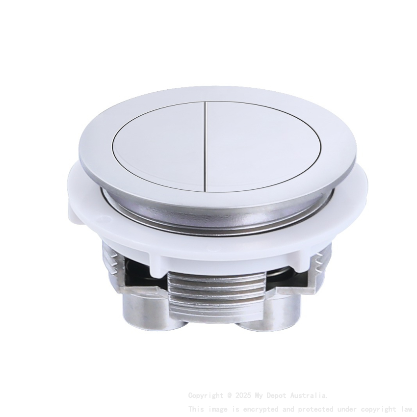 Round Press Button Chrome