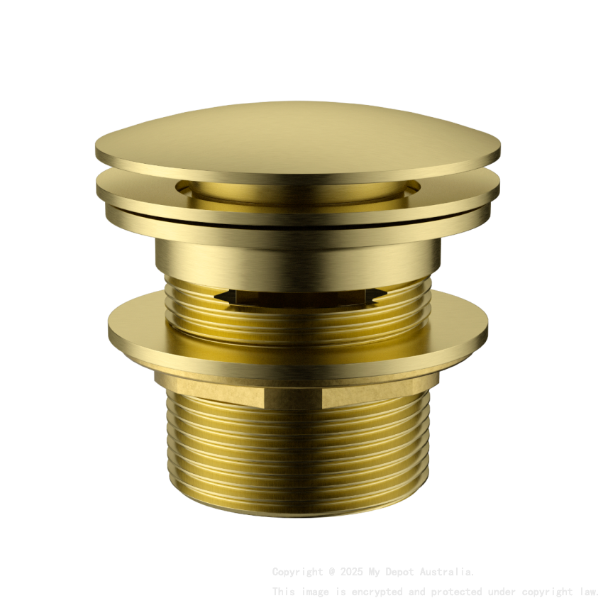 40mm Bath Pop-Up Plug With Removabel Waste With Overflow Brushed Gold