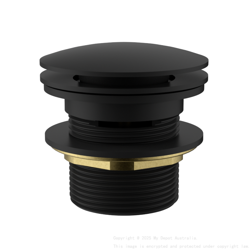 40mm Bath Pop-Up Plug With Removabel Waste With Overflow Matt Black