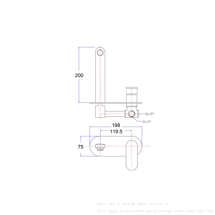 Cora Wall Basin Mixer Chrome