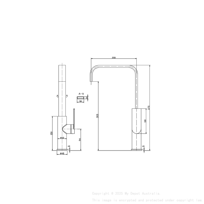 Ruki Sink Mixer Brushed Nickel