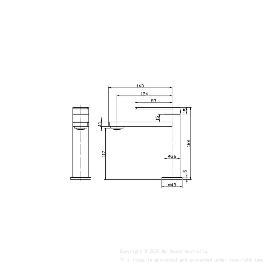 Ruki Basin Mixer Chrome