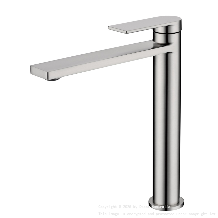 Ruki High Rise Basin Mixer Brushed Nickel