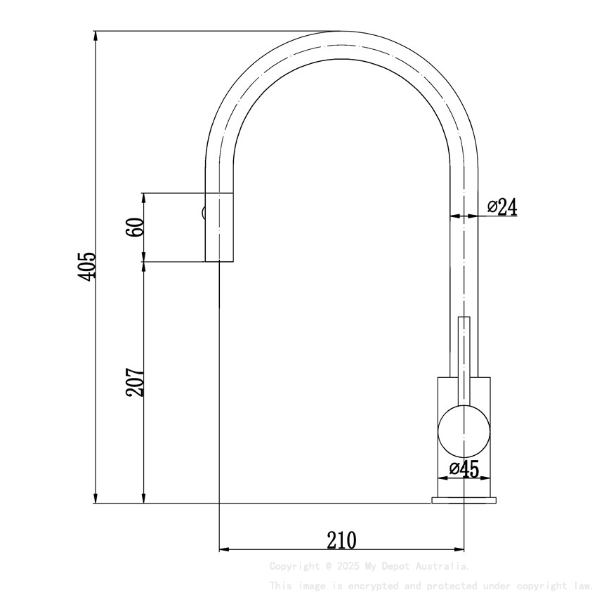 Otus New Pull Out Sink Mixer Gun Metal