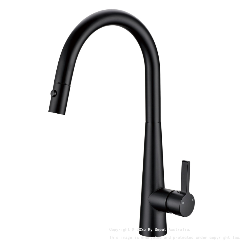 Otus Pull Out Sink Mixer Matt Black