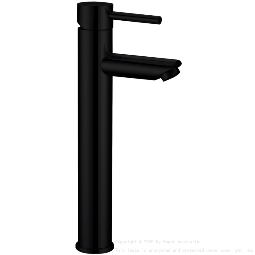 Otus High Rise basin mixer in black Matt Black