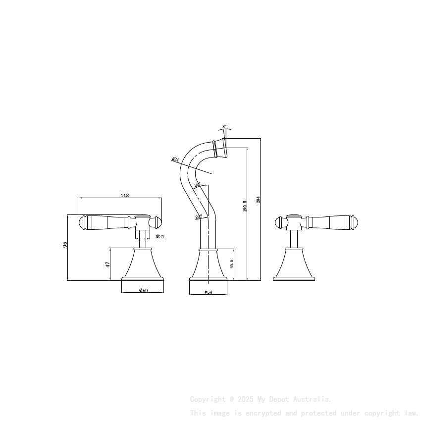 Clasico Bath Set Chrome