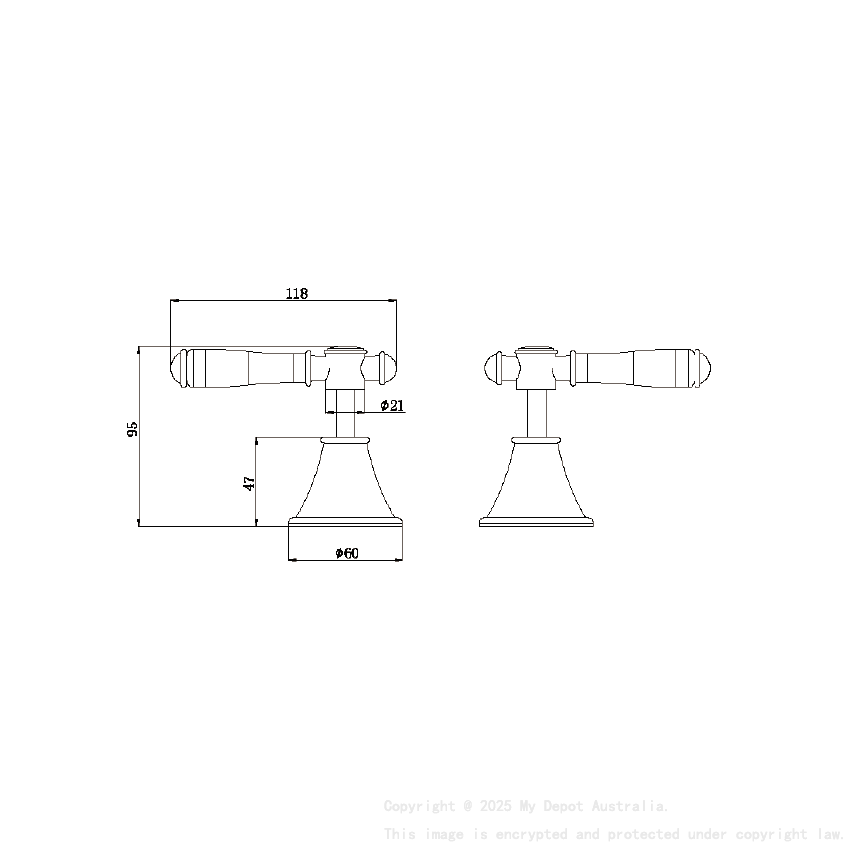 Clasico Wall Top Assemblies in Brushed Nickel