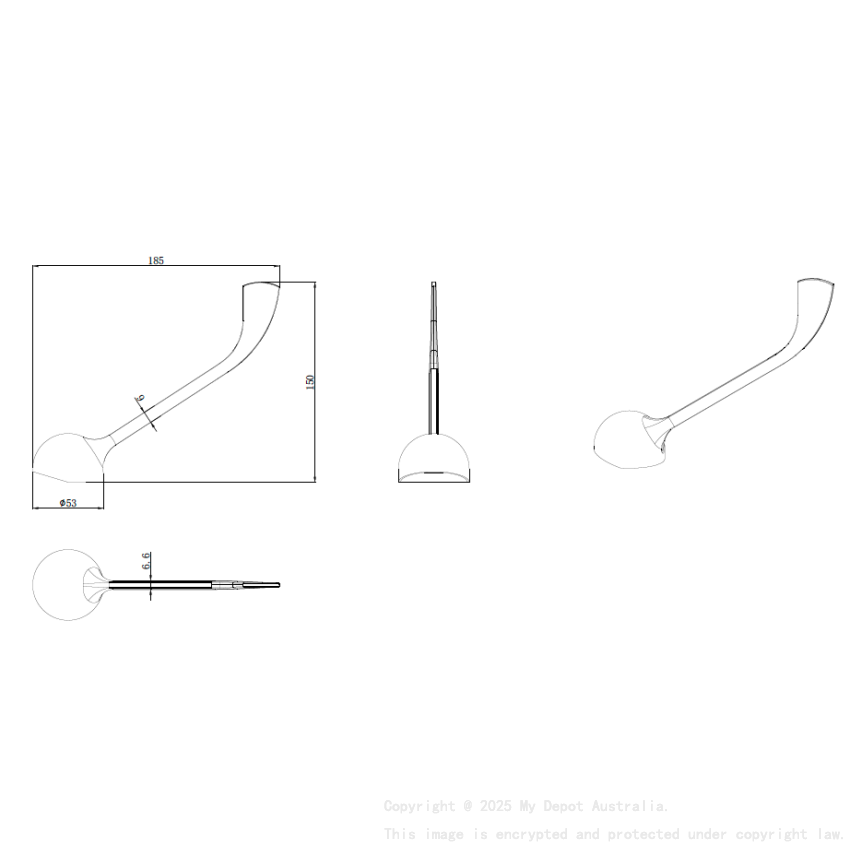 Yale  Disable Handle 240 mm