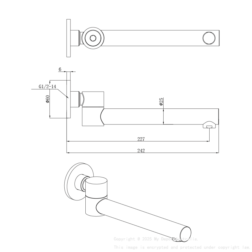 OTUS SWIVEL BATH SPOUT Chrome