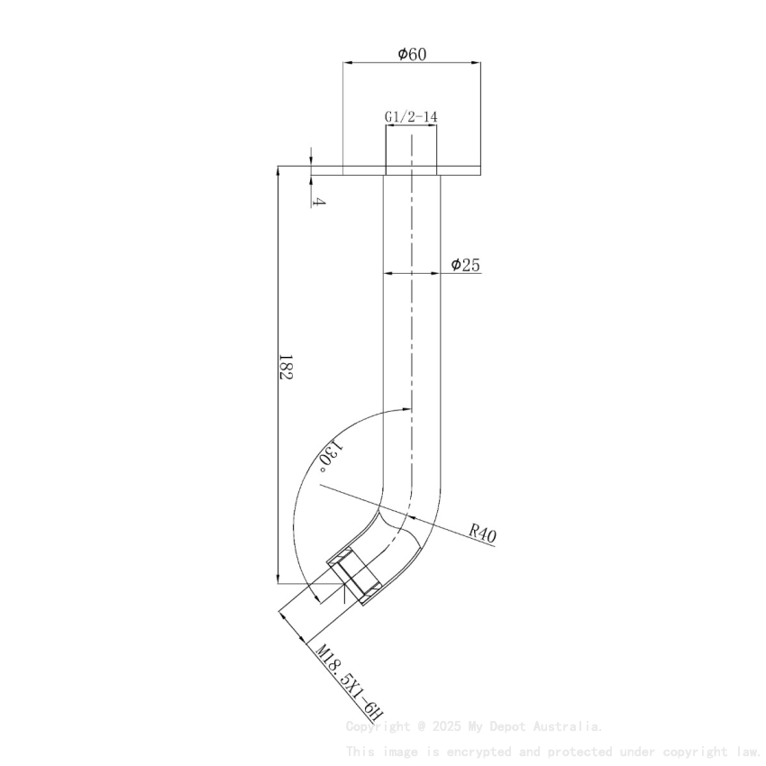 Otus Slimline SS Bath Spout Brushed Gold