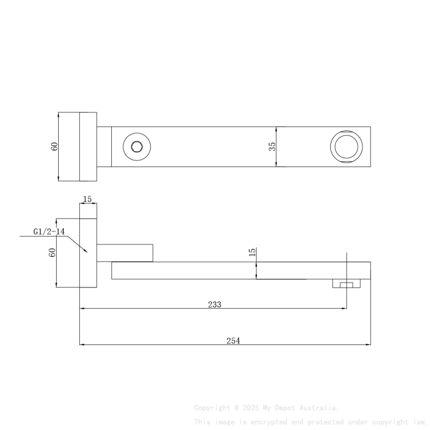 Rosa Swivel Bath Spout Brushed Nickel