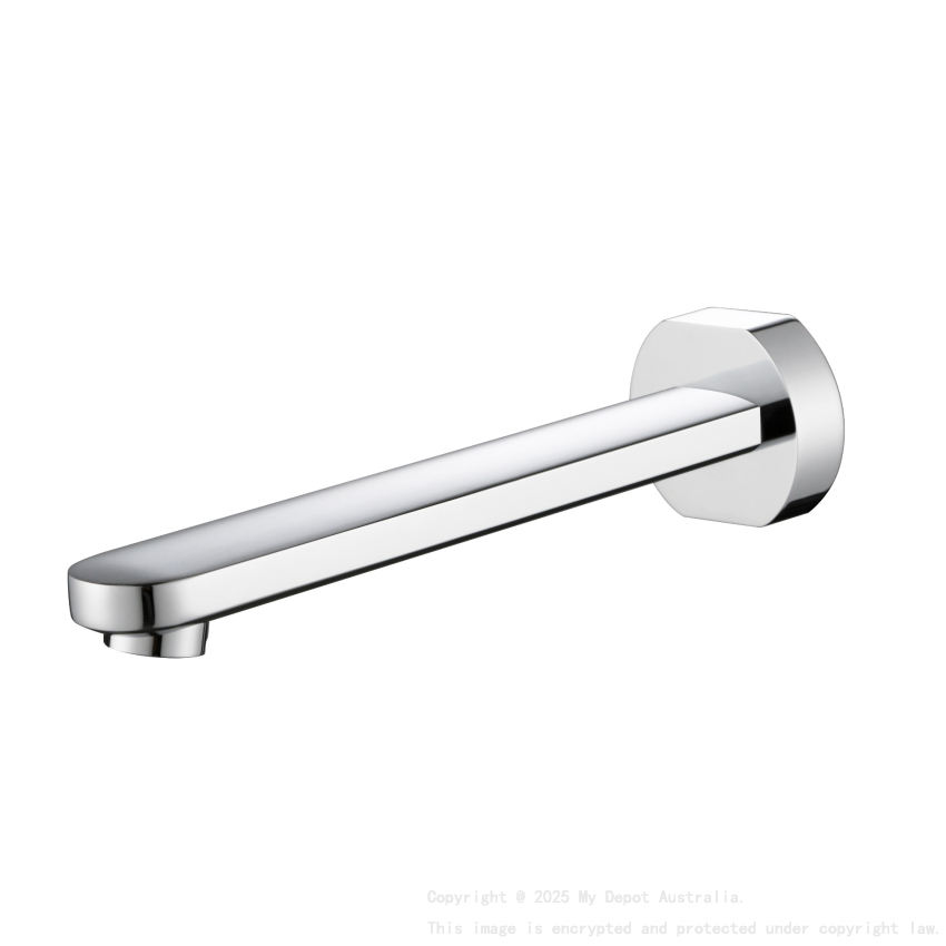 Cora Bath Spout 200mm Chrome