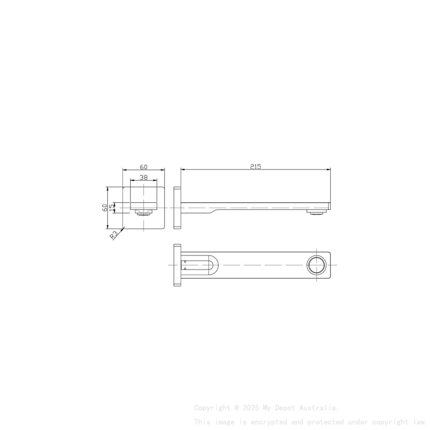 Ruki Bath Spout Chrome