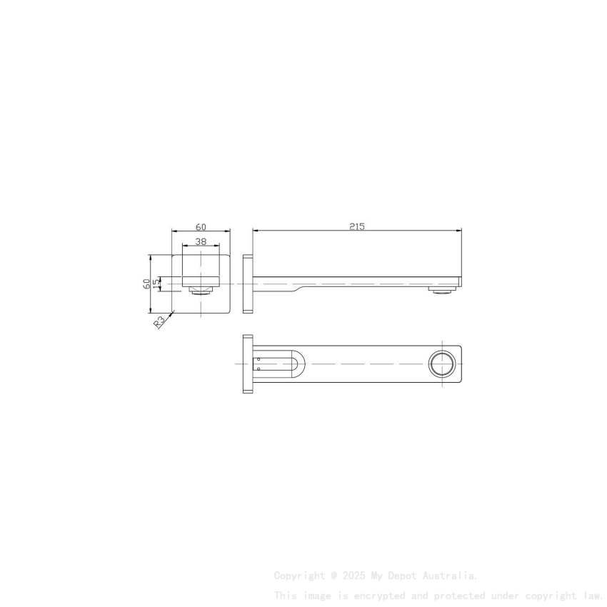 Ruki Bath Spout Brushed Nickel