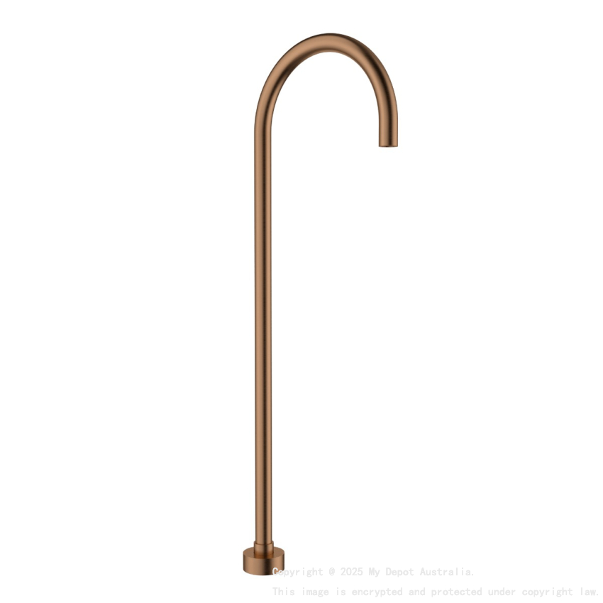 Yale  Round Floor-Mounted Bath Spout Brushed Copper