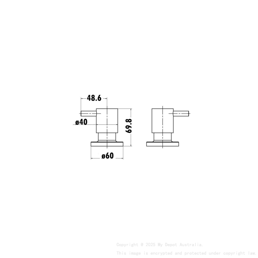 Wall Top Assemblies Chrome