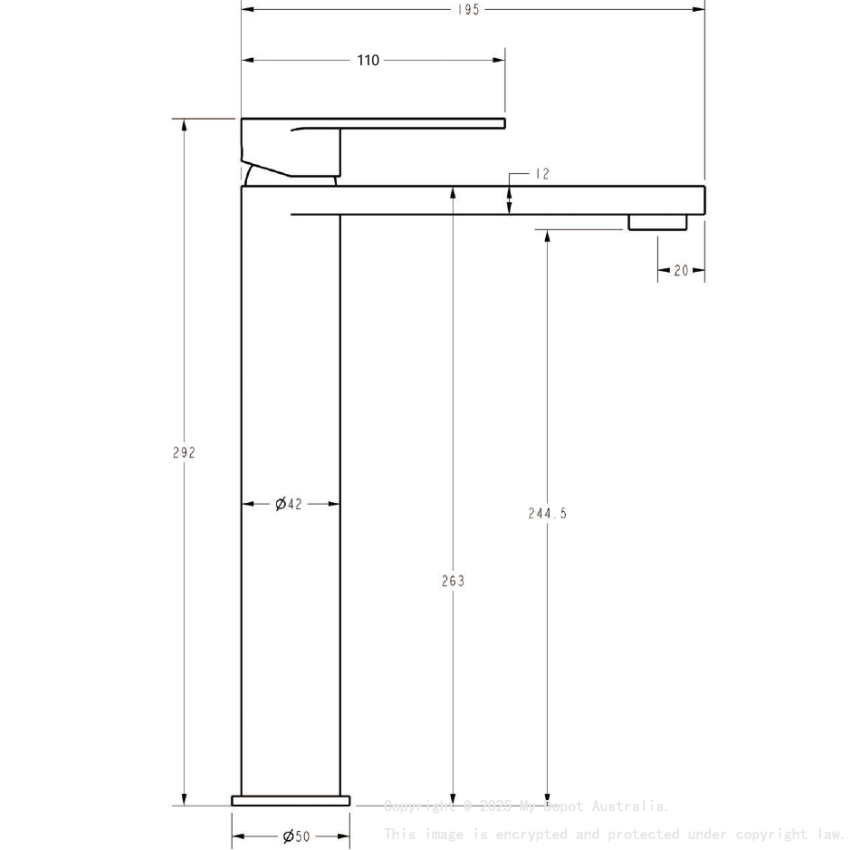 Sora SS Highrise Basin Mixer Chrome