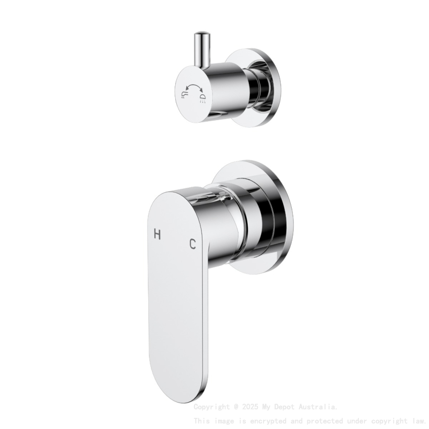 Sora SS Wall Diverter Mixer Trim Kits Chrome