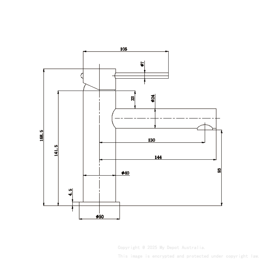 Otus Slimline SS Basin Mixer in Chrome