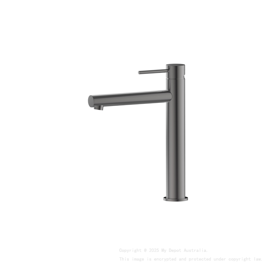 Otus Slimline SS Highrise Basin Mixer in Gun Metal 