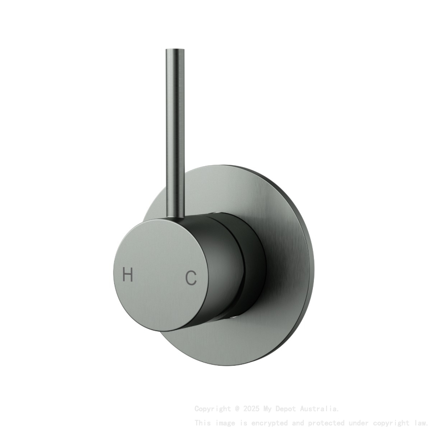 Otus Slimline Wall Basin Mixer Trim Kit Lever Up Gun Metal