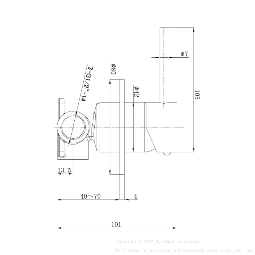 Otus Slimline SS Wall Mixer Trim Kits in Brushed Gold