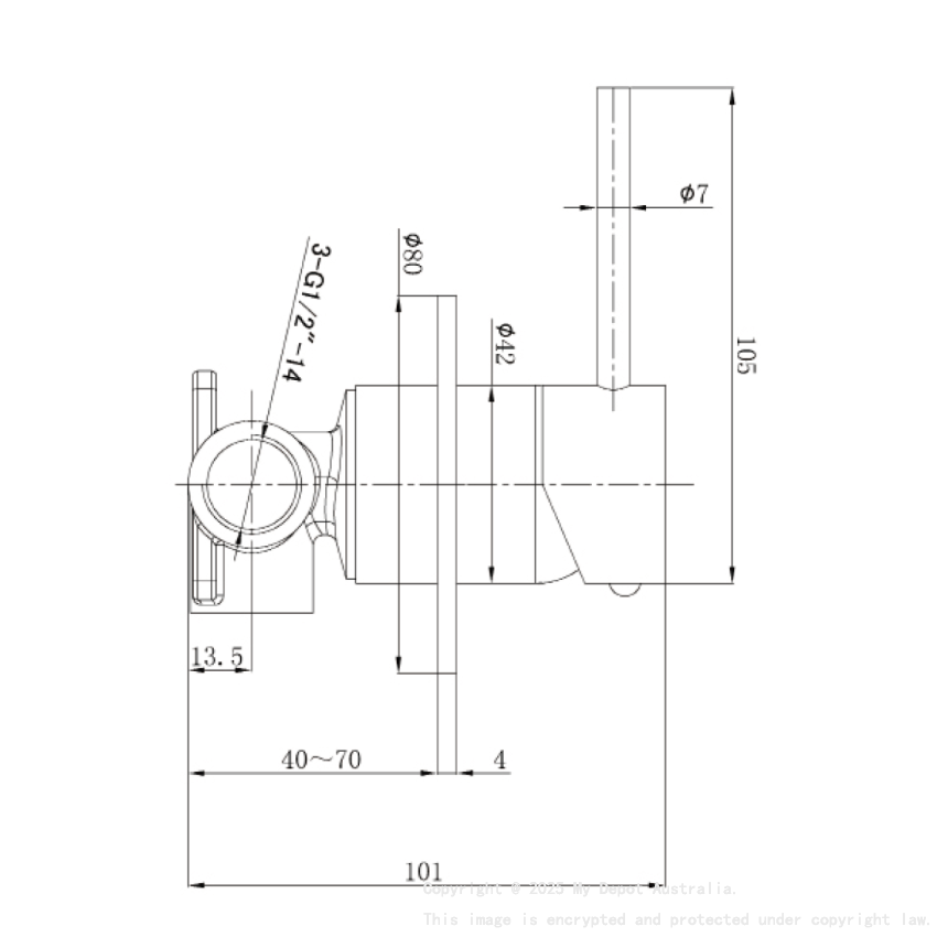 Otus Slimline SS Wall Mixer Trim Kits in Gun Metal 