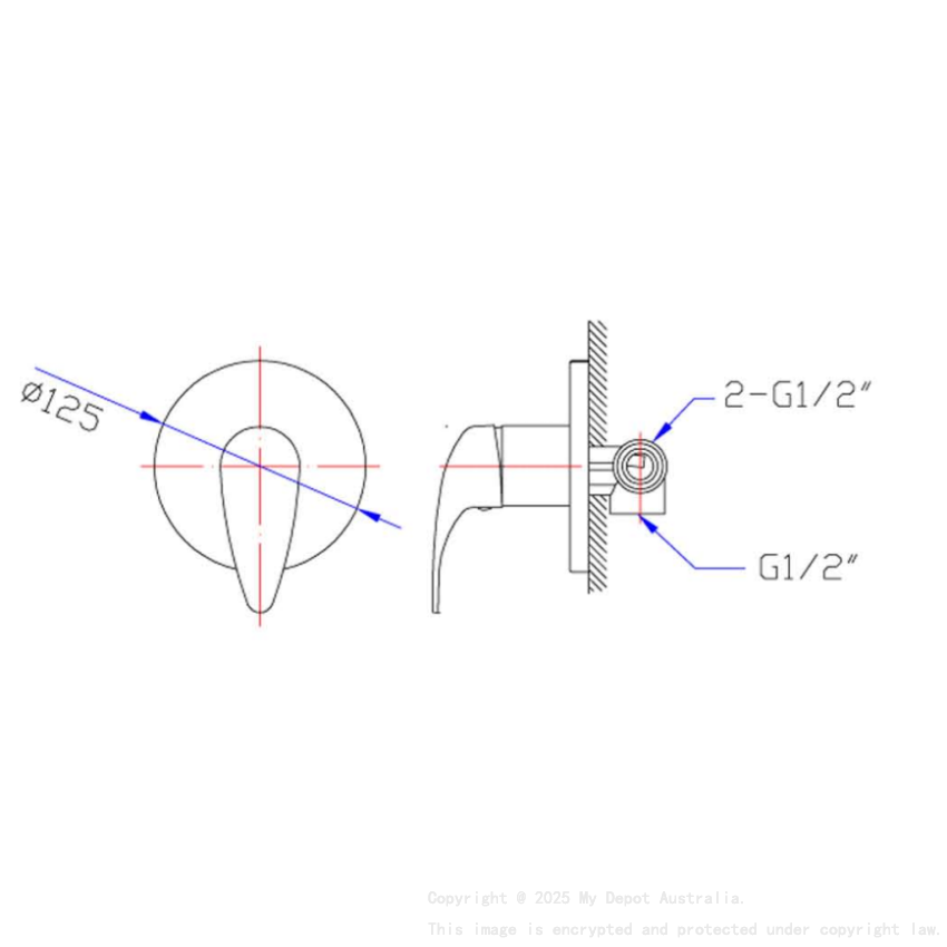 Ruby Wall Mixer Chrome