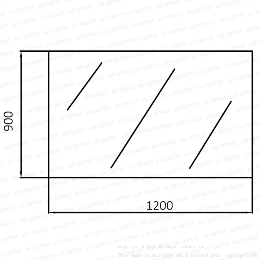 1200mm Pencil Edge Rectangle Bathroom Plain Mirror