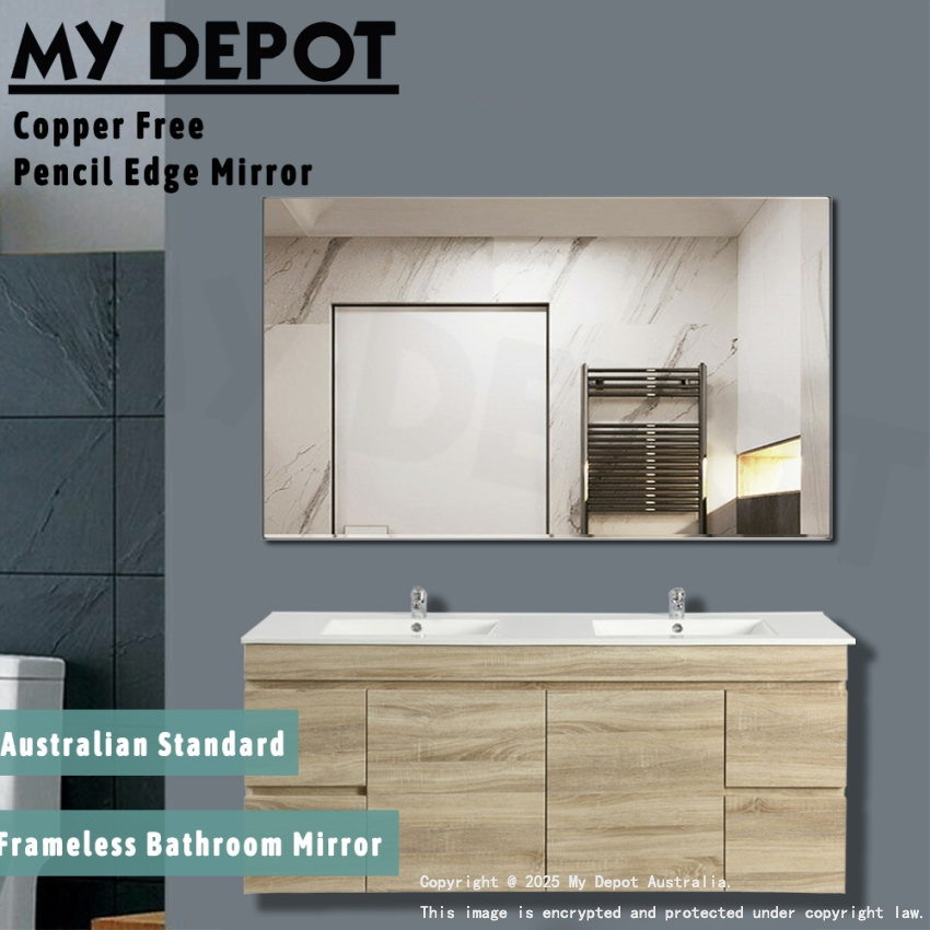 1500mm Pencil Edge Rectangle Bathroom Plain Mirror