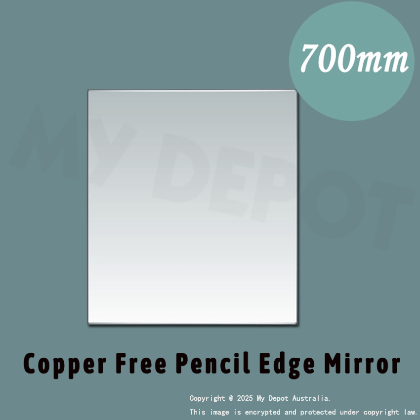 750mm Pencil Edge Rectangle Bathroom Plain Mirror