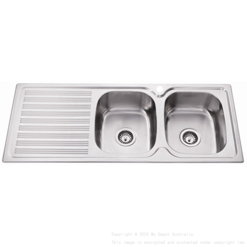 Eden Double Bowl & Single Drainer 1180 x 480 x 170mm