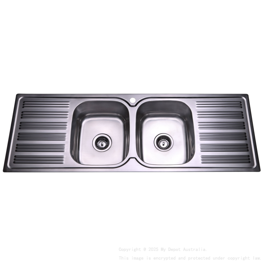 Eden Double Bowl & Double Drainer 1380 x 480 x 180mm