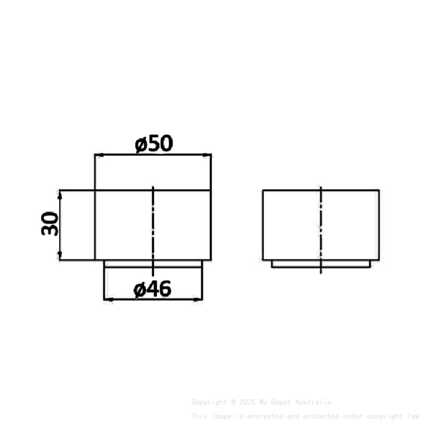 Tana 1/4 turn C/D Wall Top Assembly Brushed Gold 