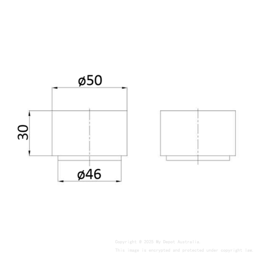 Tana 1/4 turn C/D Wall Top Assembly Brushed Nickel