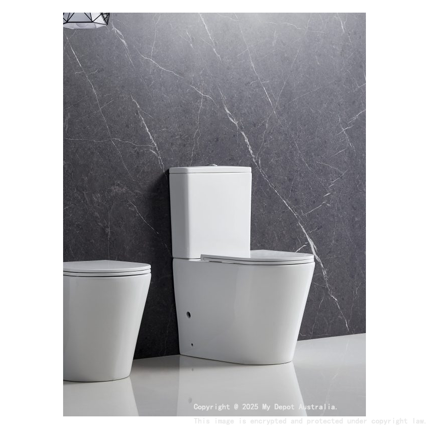 Pani Back To Wall Toilet Suite (Rimless) With Slim UF Seat Cover And  Universal Inlet Cistern T3
