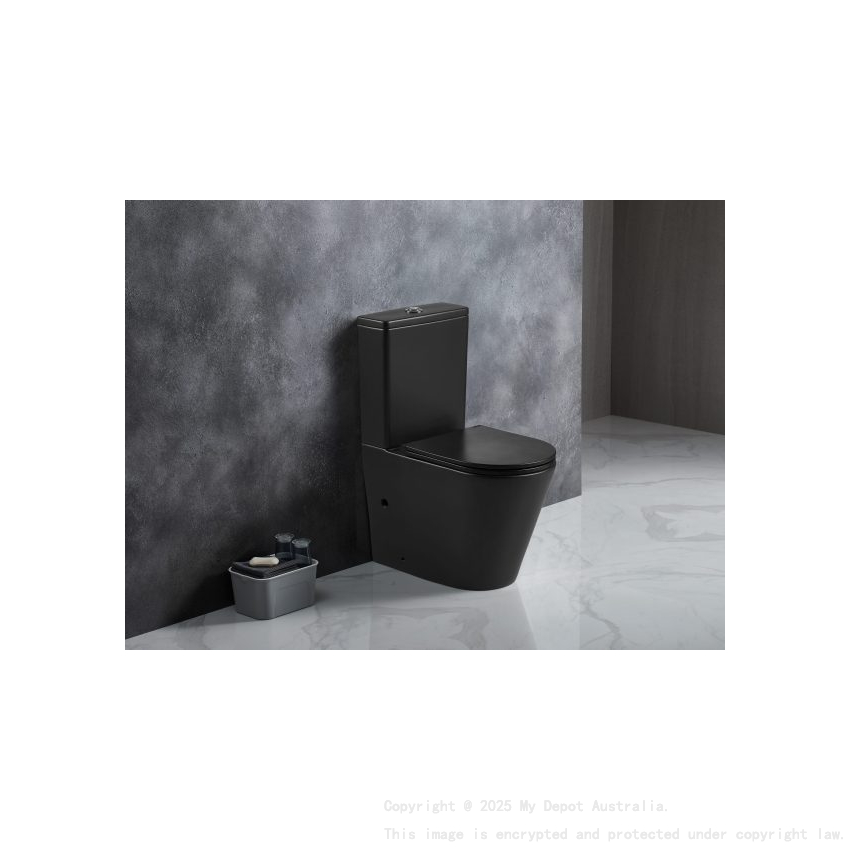 Berlin Matt Black Back To Wall Toilet Suite Quiet Flushing Technology 
