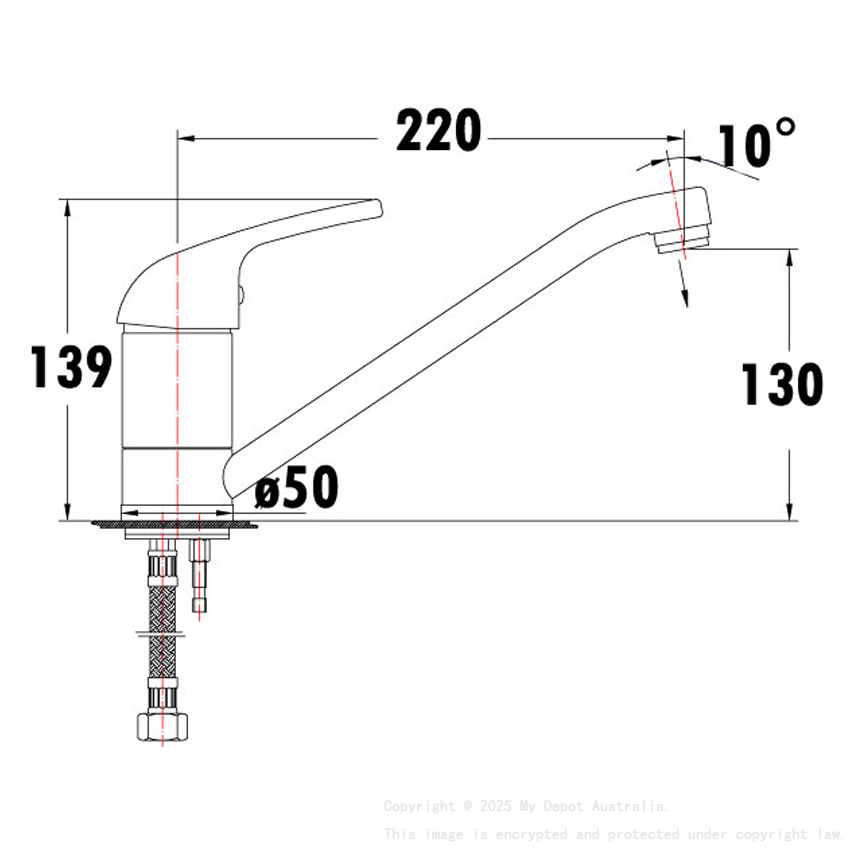 Mina II Sink Mixer Swivel Chrome