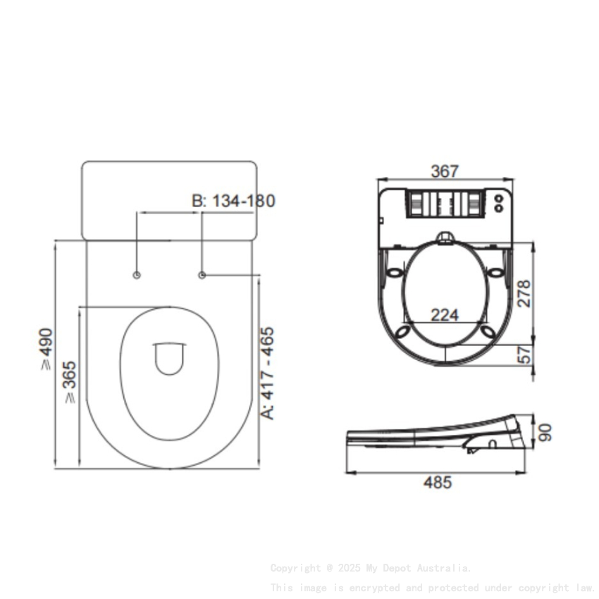 Procida Non Electric Toilet Bidet Seat