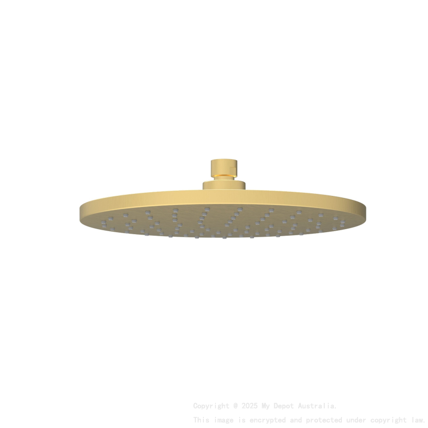 Otus Round Overhead Shower 200mm Brushed Gold