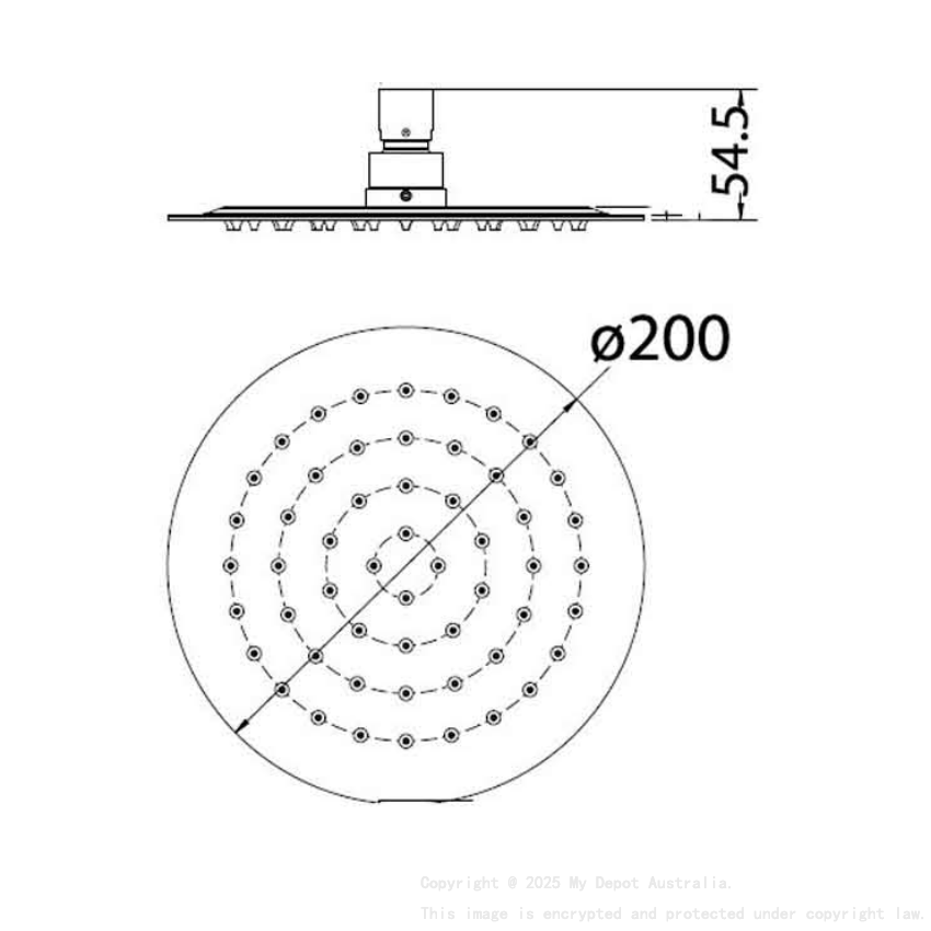 Dove Round Overhead Shower Mirror Polish