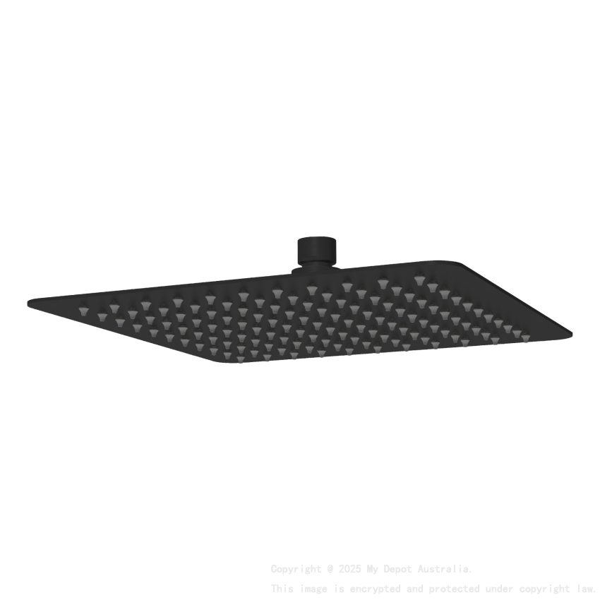 Nova Square Overhead Shower 250mm,Matt Black