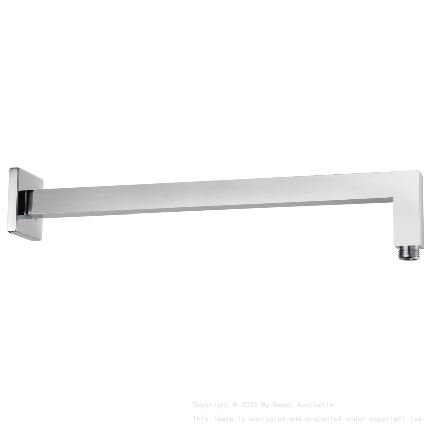 Square Horizontal Shower Arm Chrome