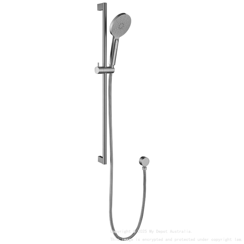 Cora Round Sliding Shower Set Brushed Nickel