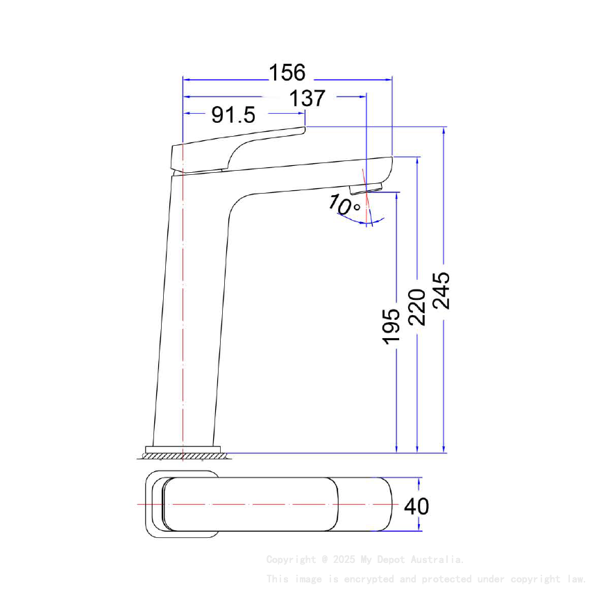 Eden High Rise Basin Mixer Chrome