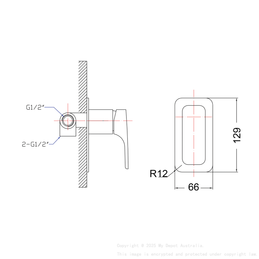 Eden Wall Mixer Matt Black