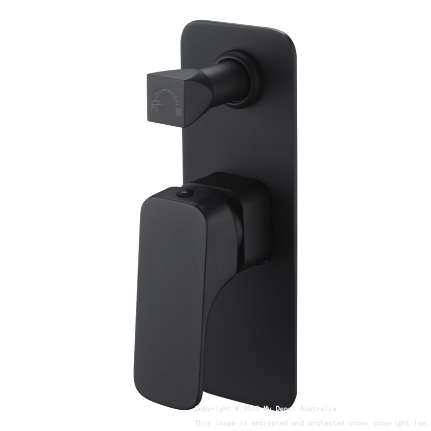 Eden Wall Mixer with Diverter Matt Black