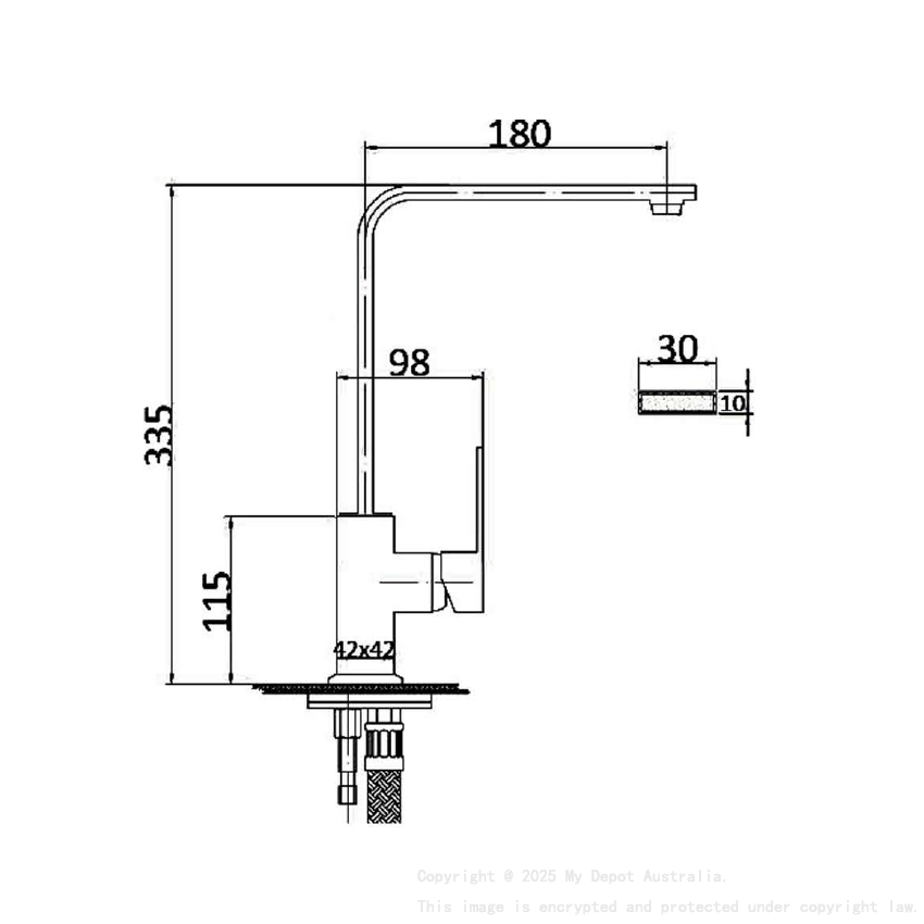 Rosa Sink Mixer Matt Black
