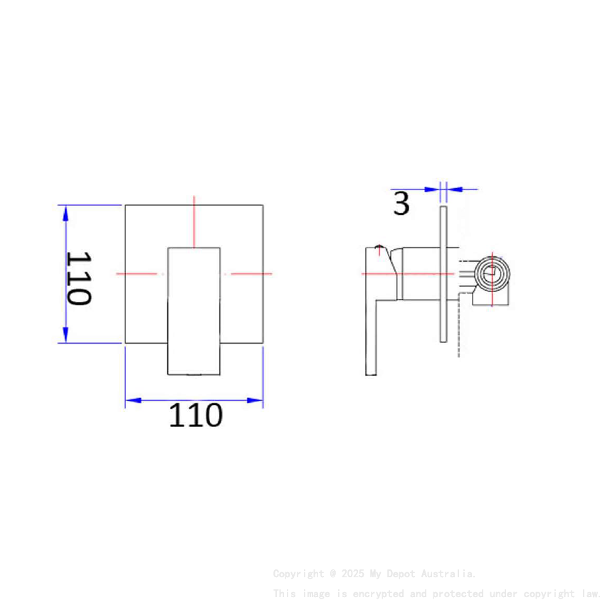 Rosa Wall Mixer Chrome